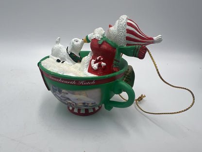 Thomas Kinkade Ornaments "Sweet Teas" Sets Snowmen in Teacups