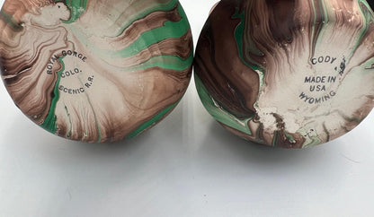 Royal Gorge Inspired Clay Pottery Vases - Scenic RR and Cody, WY Design - Unique Handmade Decor
