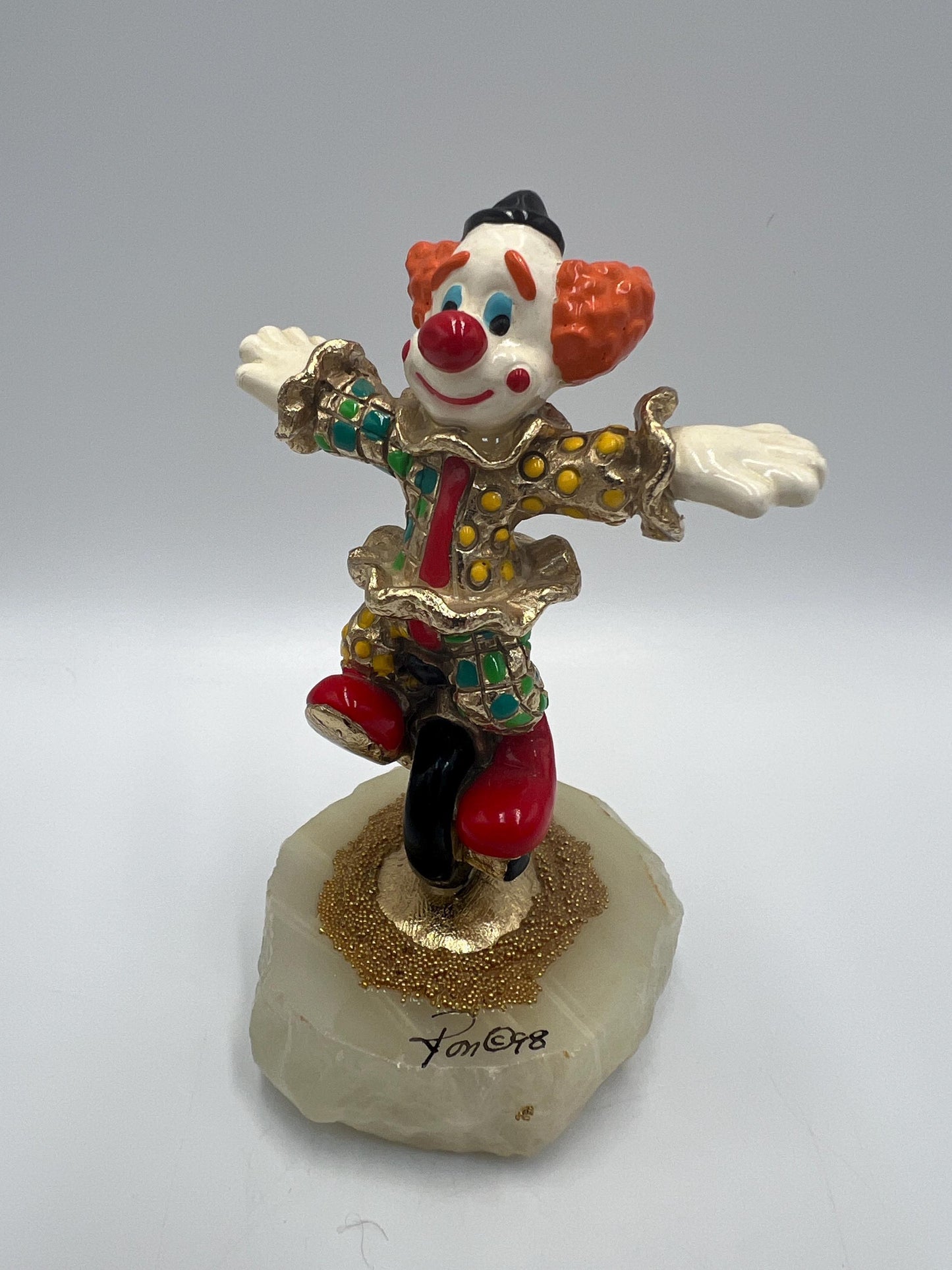 Ron Lee Clown Statue - Signed, Numbered, Onyx Base