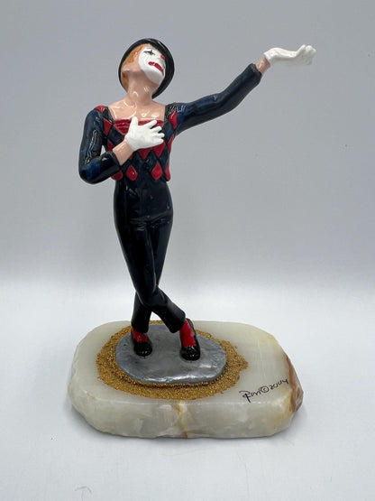 Ron Lee Clown Statue - Signed, Numbered, Onyx Base