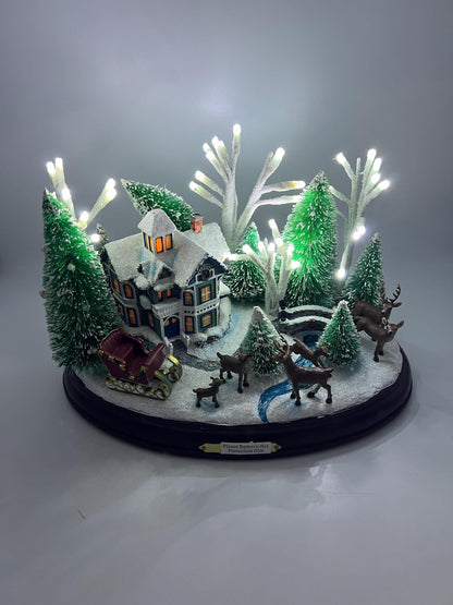 Thomas Kinkade Illuminated Musical Table Topper A Winter