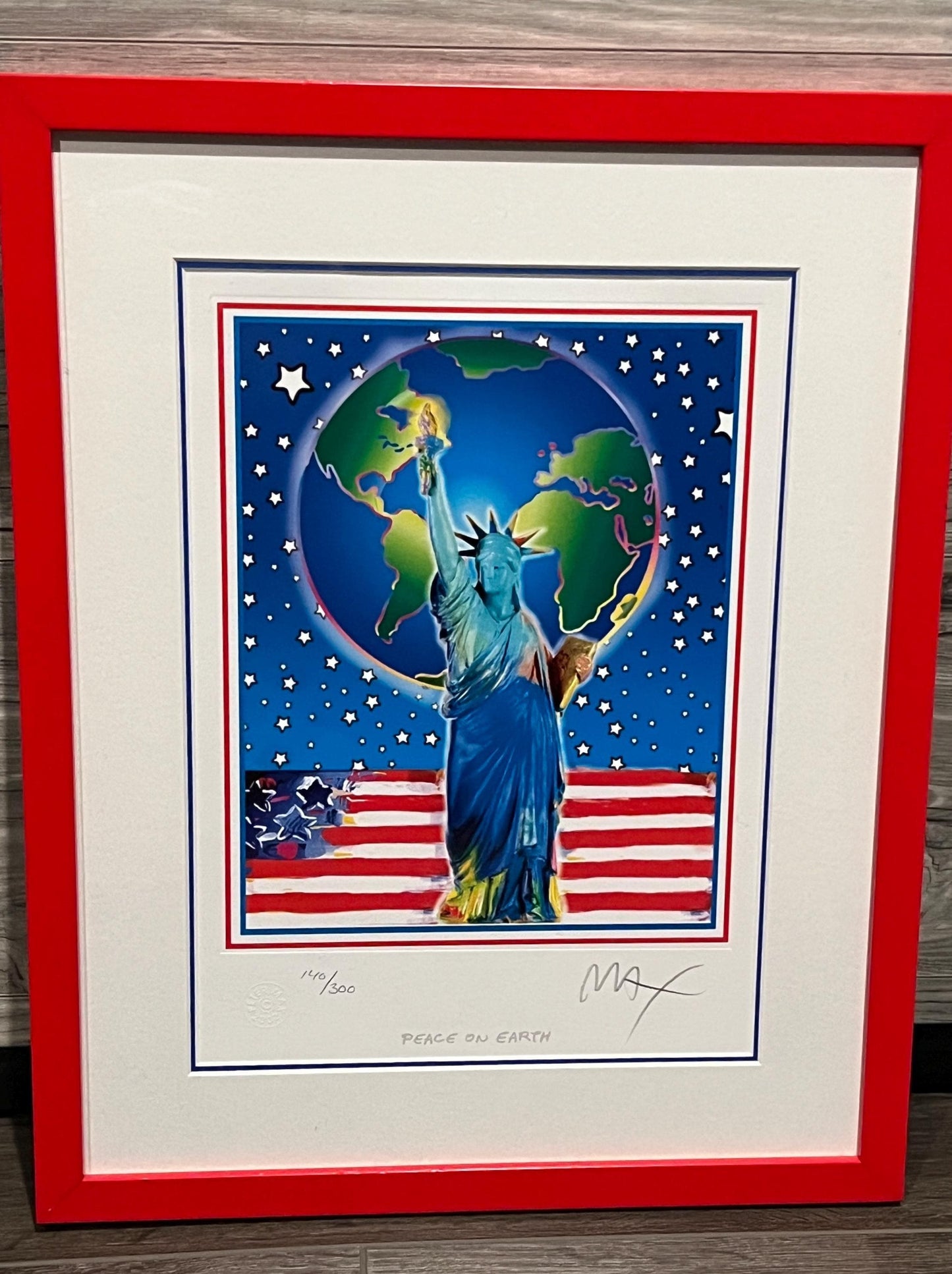 Peter Max, Peace on Earth, Limited Edition Serigraph