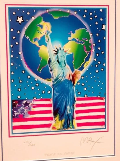 Peter Max, Peace on Earth, Limited Edition Serigraph