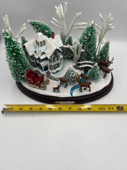 Thomas Kinkade Illuminated Musical Table Topper A Winter