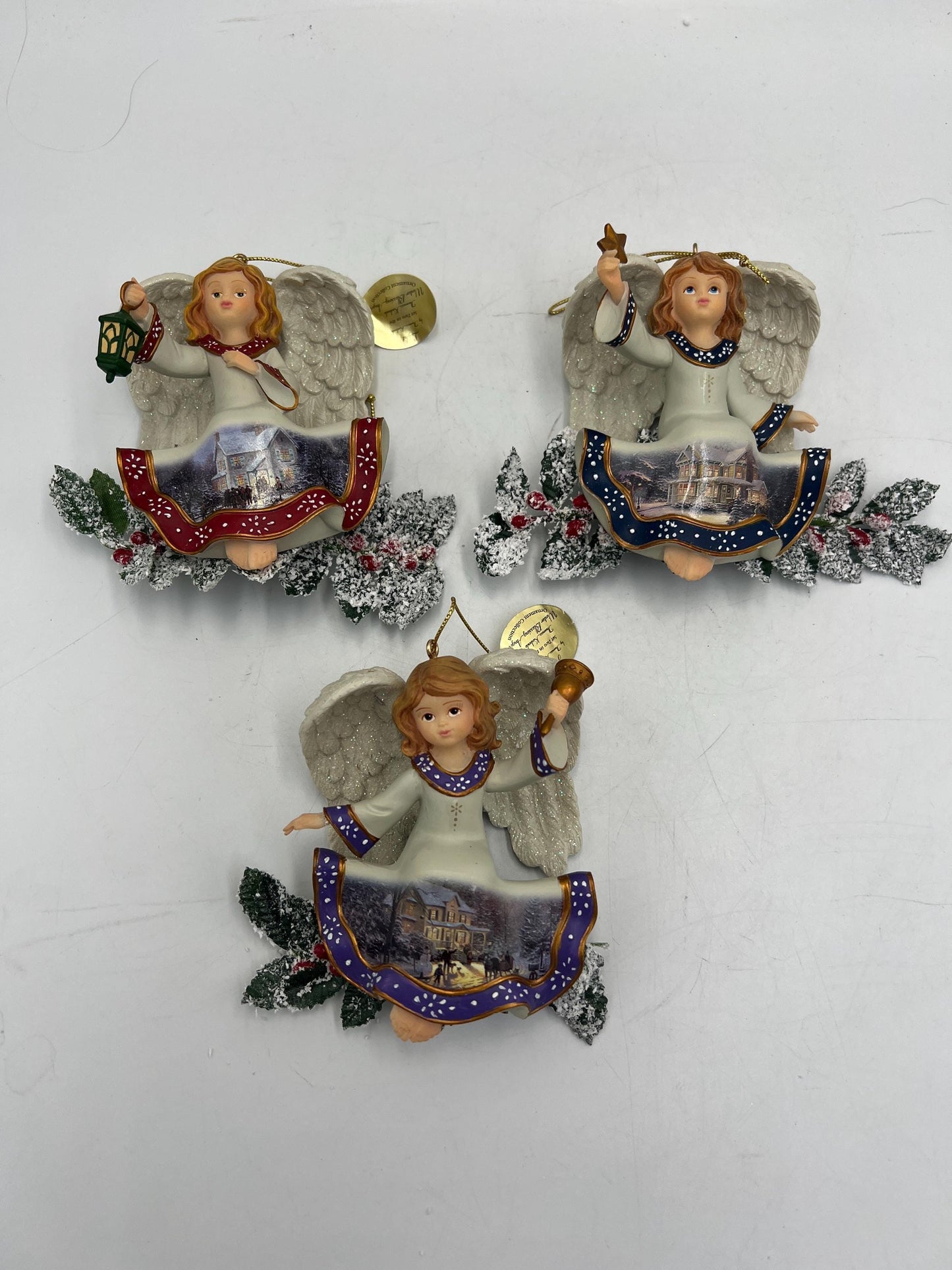 Winter Bleasing Angels Thomas Kinkade Set of 3