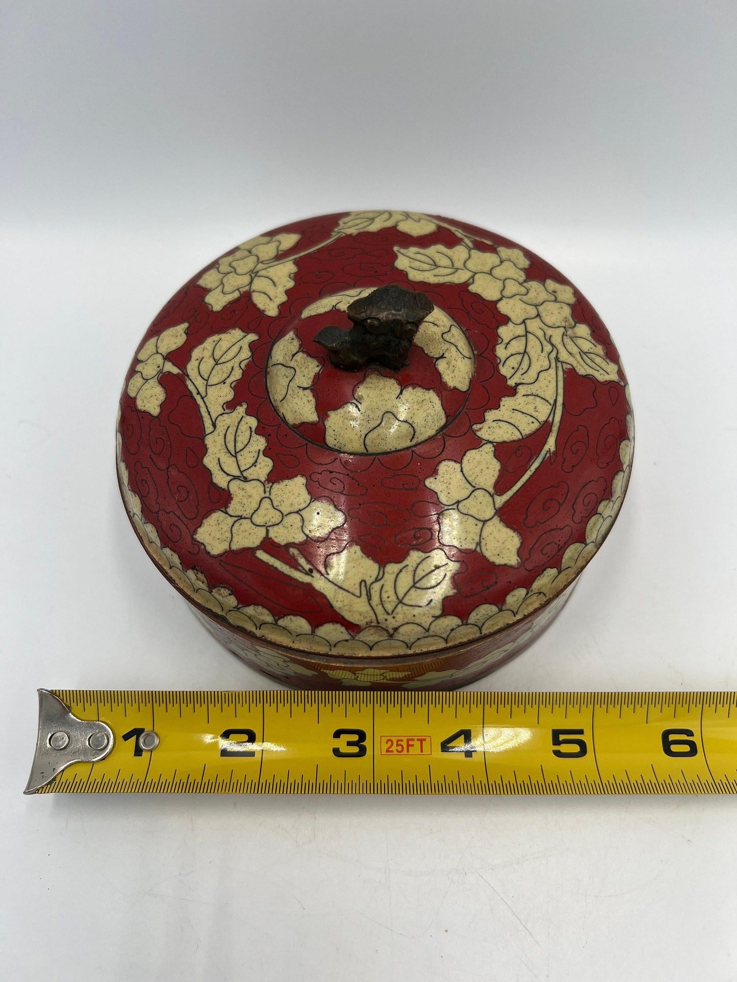 Foo Dog Jewelry Box - Small Ceramic Trinket Holder