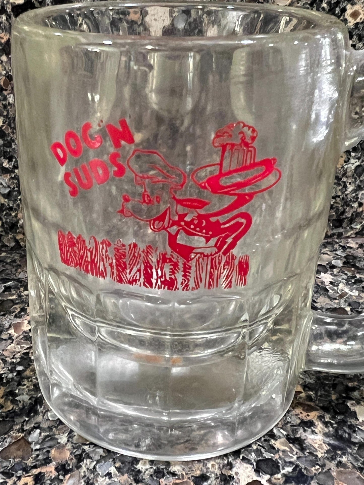 Vintage Dog N Suds Root Beer Mug with All Red Graphics - You Choose Size and Quantity!