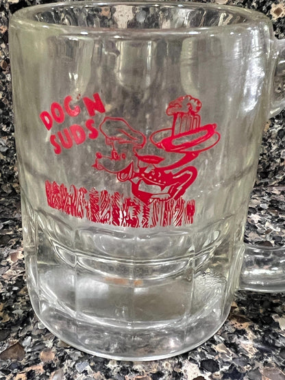 Vintage Dog N Suds Root Beer Mug with All Red Graphics - You Choose Size and Quantity!