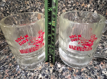 Vintage Dog N Suds Root Beer Mug with All Red Graphics - You Choose Size and Quantity!