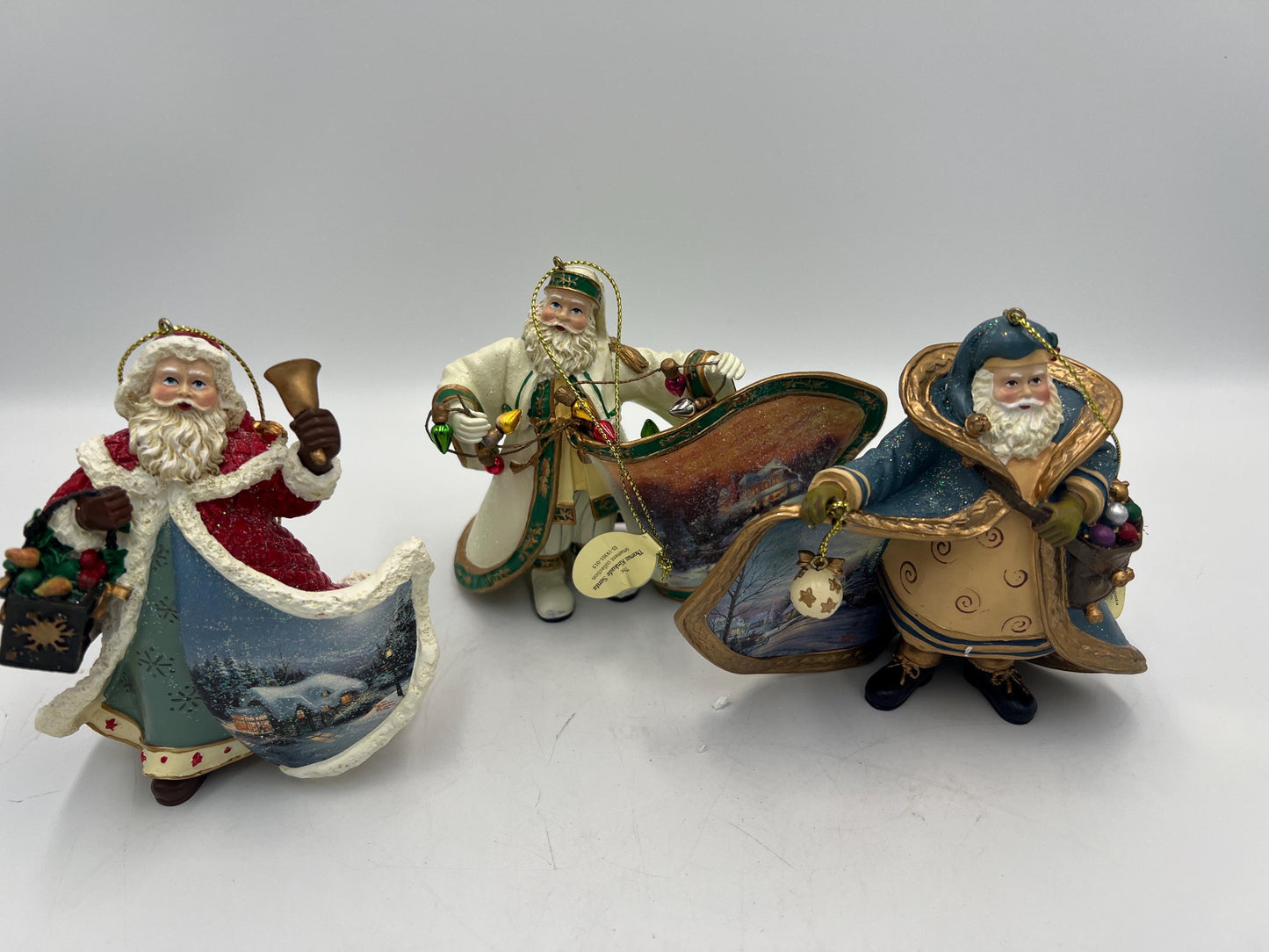 Thomas Kinkade Santa Ornaments, Collections 11, 15, 35, 37