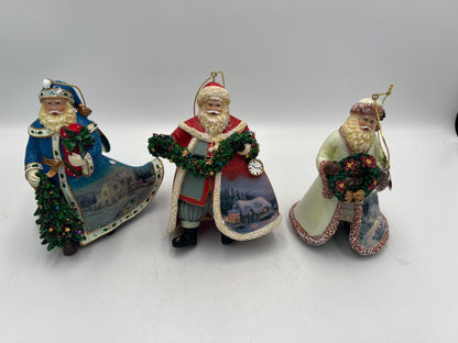 Thomas Kinkade Santa Ornaments, Collections 11, 15, 35, 37