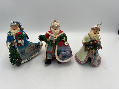 Thomas Kinkade Santa Ornaments, Collections 11, 15, 35, 37
