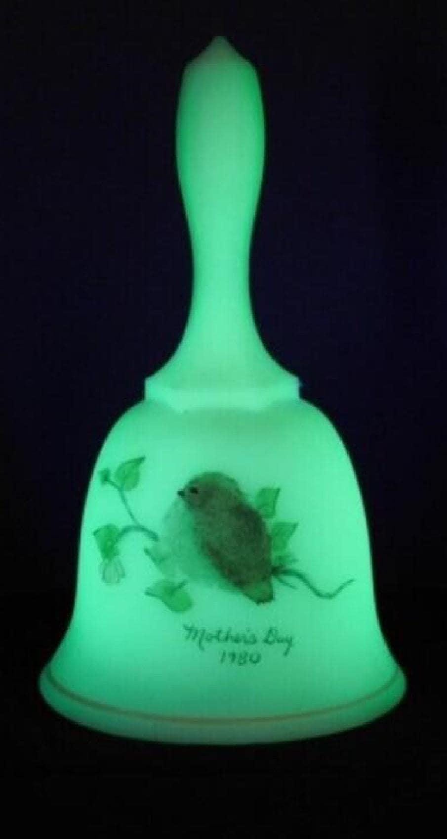 Fenton Mother's Day Bells Custard Glass GLOWS - Your Choice