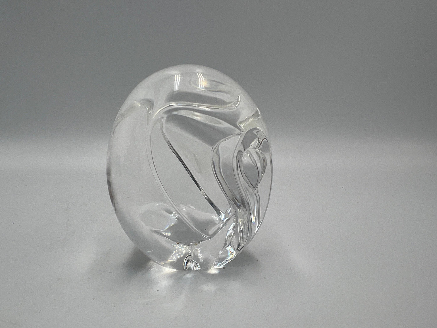 Rare Steuben Glass Elephant Hand Cooler - Signed Art Glass Paperweight
