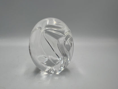 Rare Steuben Glass Elephant Hand Cooler - Signed Art Glass Paperweight