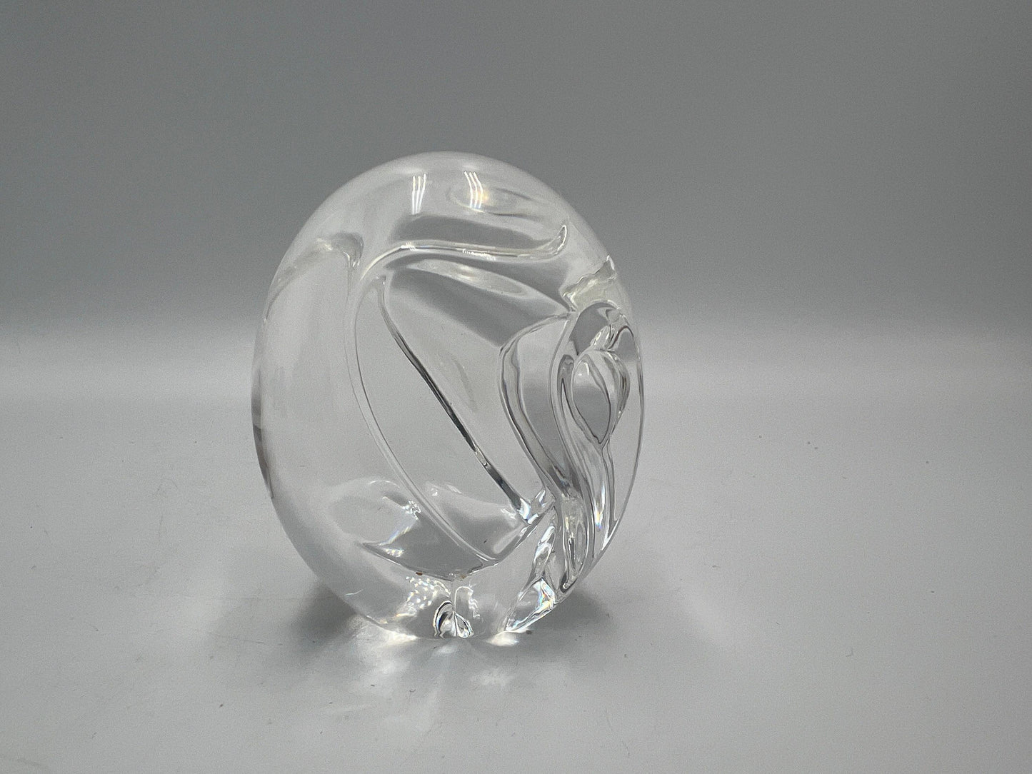 Rare Steuben Glass Elephant Hand Cooler - Signed Art Glass Paperweight