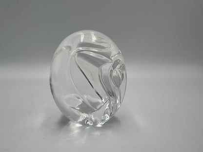 Rare Steuben Glass Elephant Hand Cooler - Signed Art Glass Paperweight