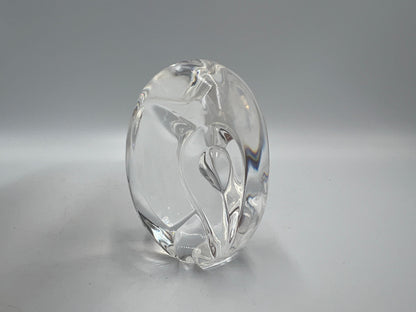 Rare Steuben Glass Elephant Hand Cooler - Signed Art Glass Paperweight