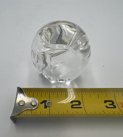 Rare Steuben Glass Elephant Hand Cooler - Signed Art Glass Paperweight