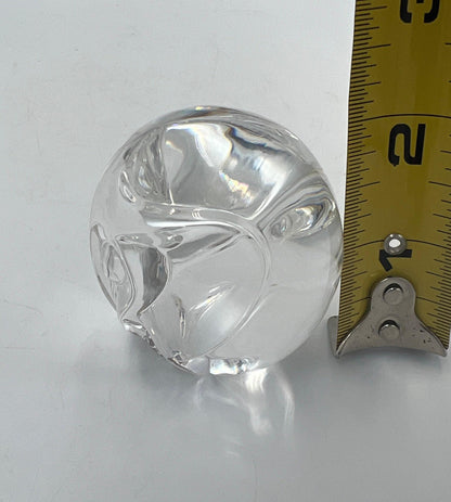Rare Steuben Glass Elephant Hand Cooler - Signed Art Glass Paperweight