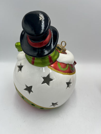 Frosty Snowman or Santa Luminary: Multicolor Flameless