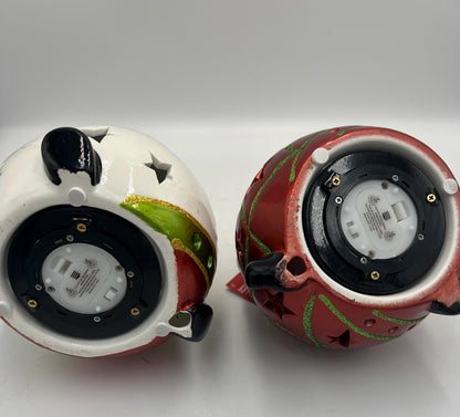 Frosty Snowman or Santa Luminary: Multicolor Flameless