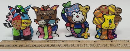 Romero Britto Small 2" Figurines Nacho, Cavendish, Cheeky, Precious