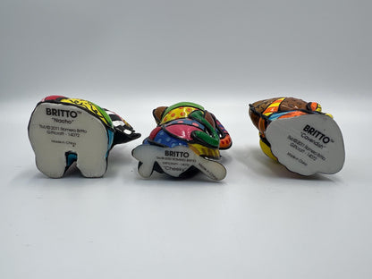 Romero Britto Small 2" Figurines Nacho, Cavendish, Cheeky, Precious