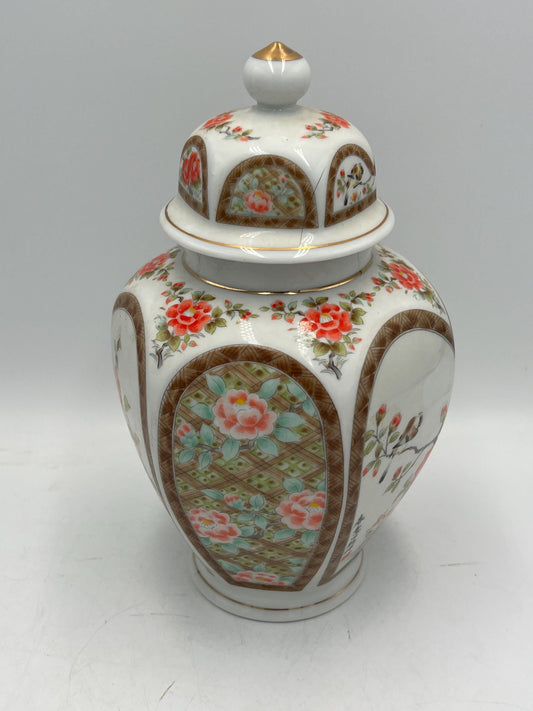 Japanese Ginger Jar with Floral Design