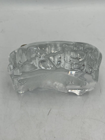 Cristal d'Arques Eagle Head Intaglio 24% Lead Crystal Clear Glass Figurine Made in France