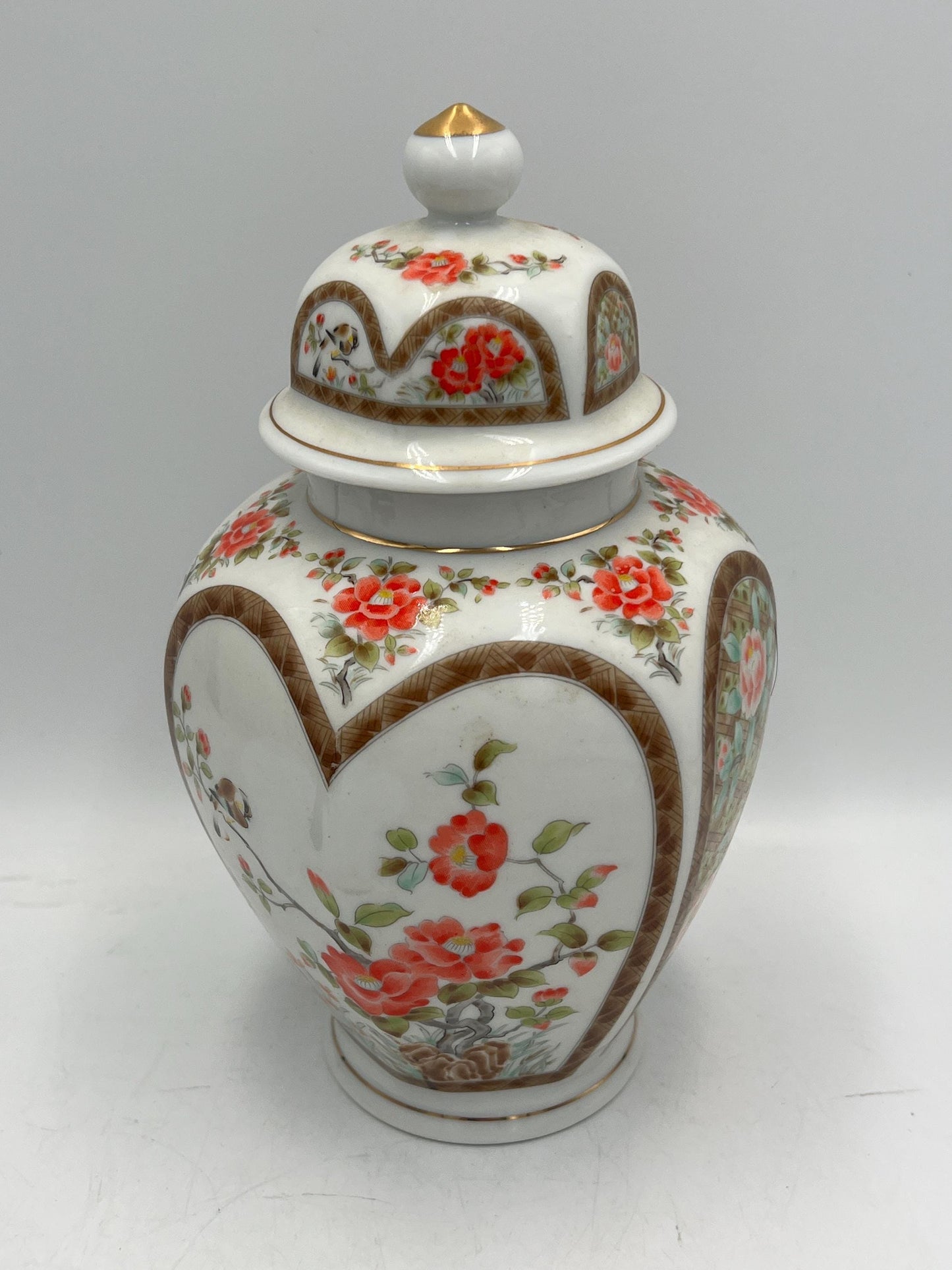 Japanese Ginger Jar with Floral Design
