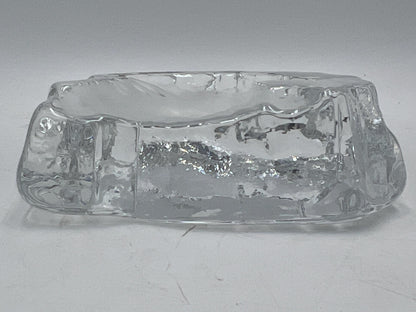 Cristal d'Arques Eagle Head Intaglio 24% Lead Crystal Clear Glass Figurine Made in France