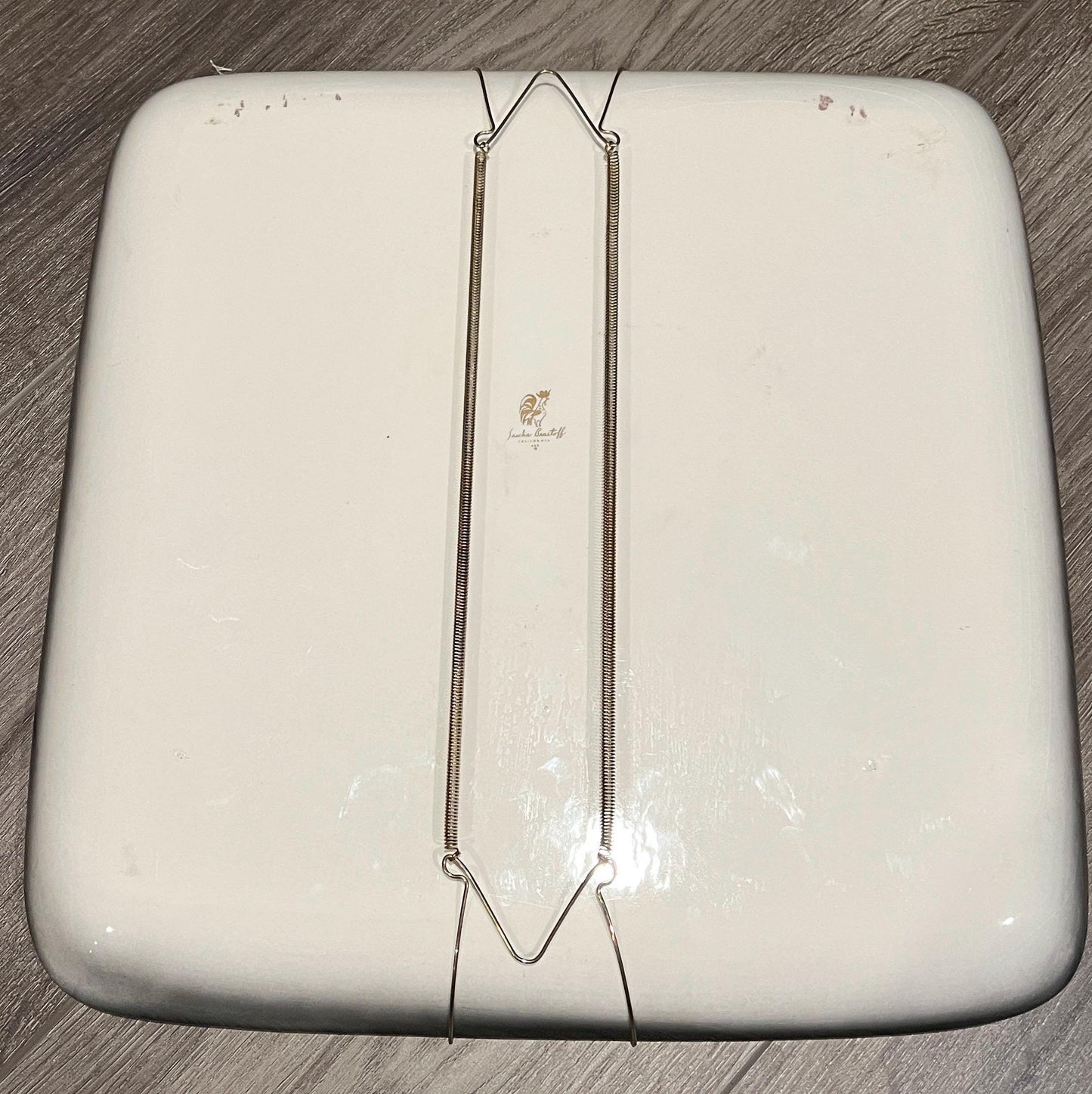 Sascha Brastoff Horse Plate: Mid Century Ceramic - Large Square Charger