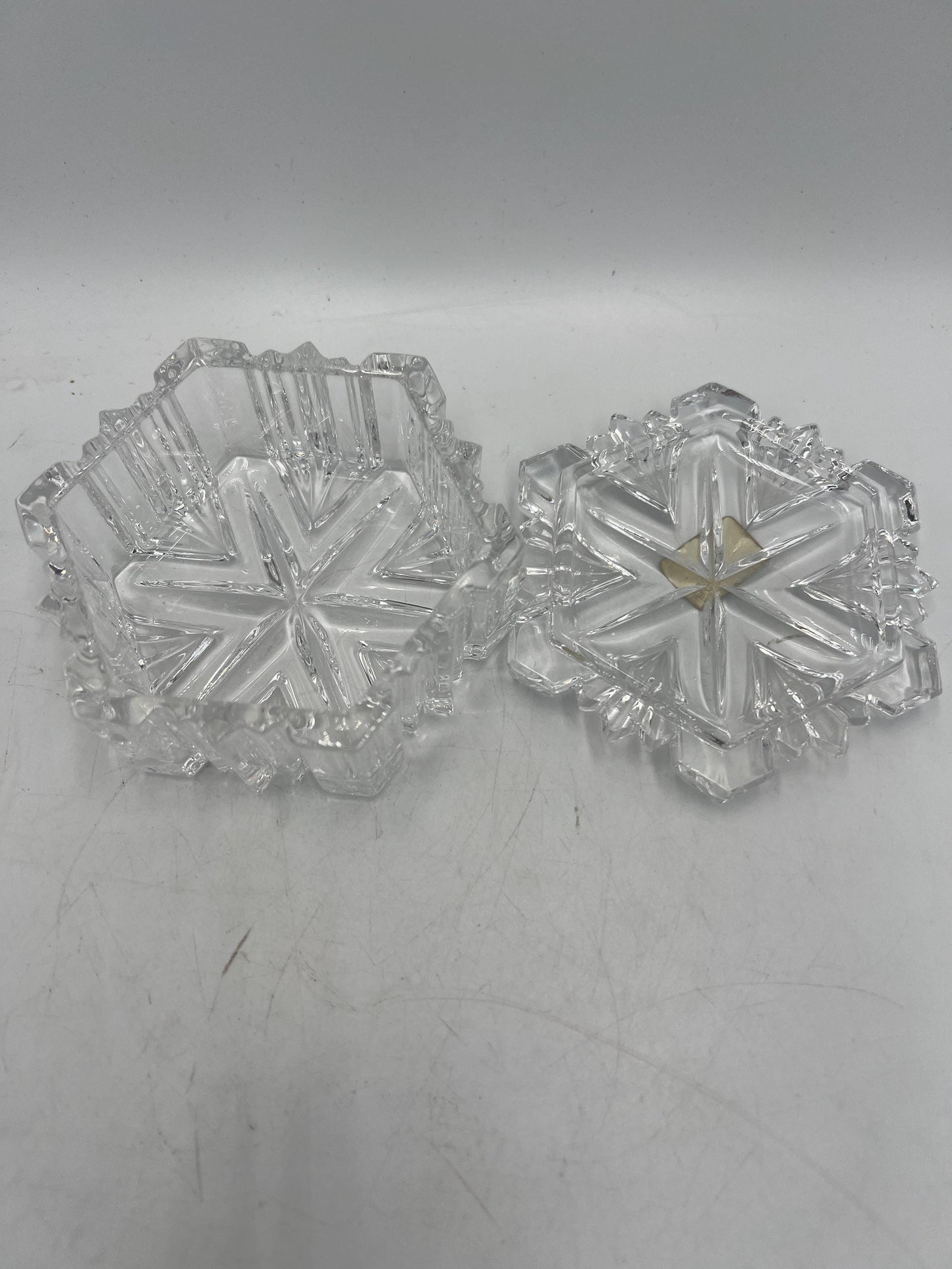 Art Glass - Mikasa Dish - Jonal Hershey Kiss - Holiday Teleflora Dish - Snowflake - Zinnia Petal - Cube