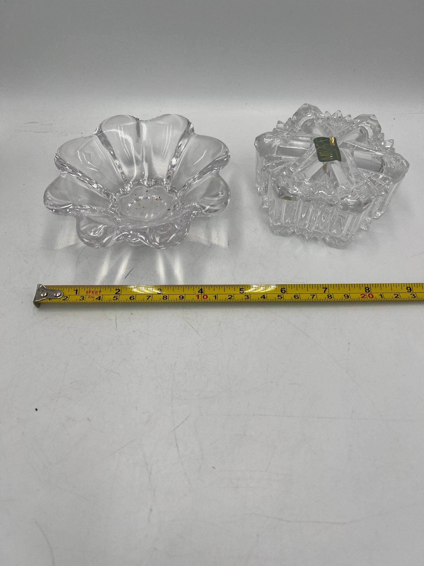 Art Glass - Mikasa Dish - Jonal Hershey Kiss - Holiday Teleflora Dish - Snowflake - Zinnia Petal - Cube