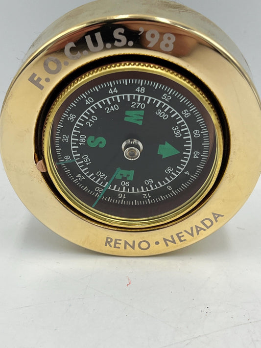 Compass Brass Paperweight