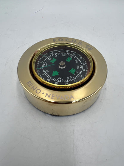 Compass Brass Paperweight