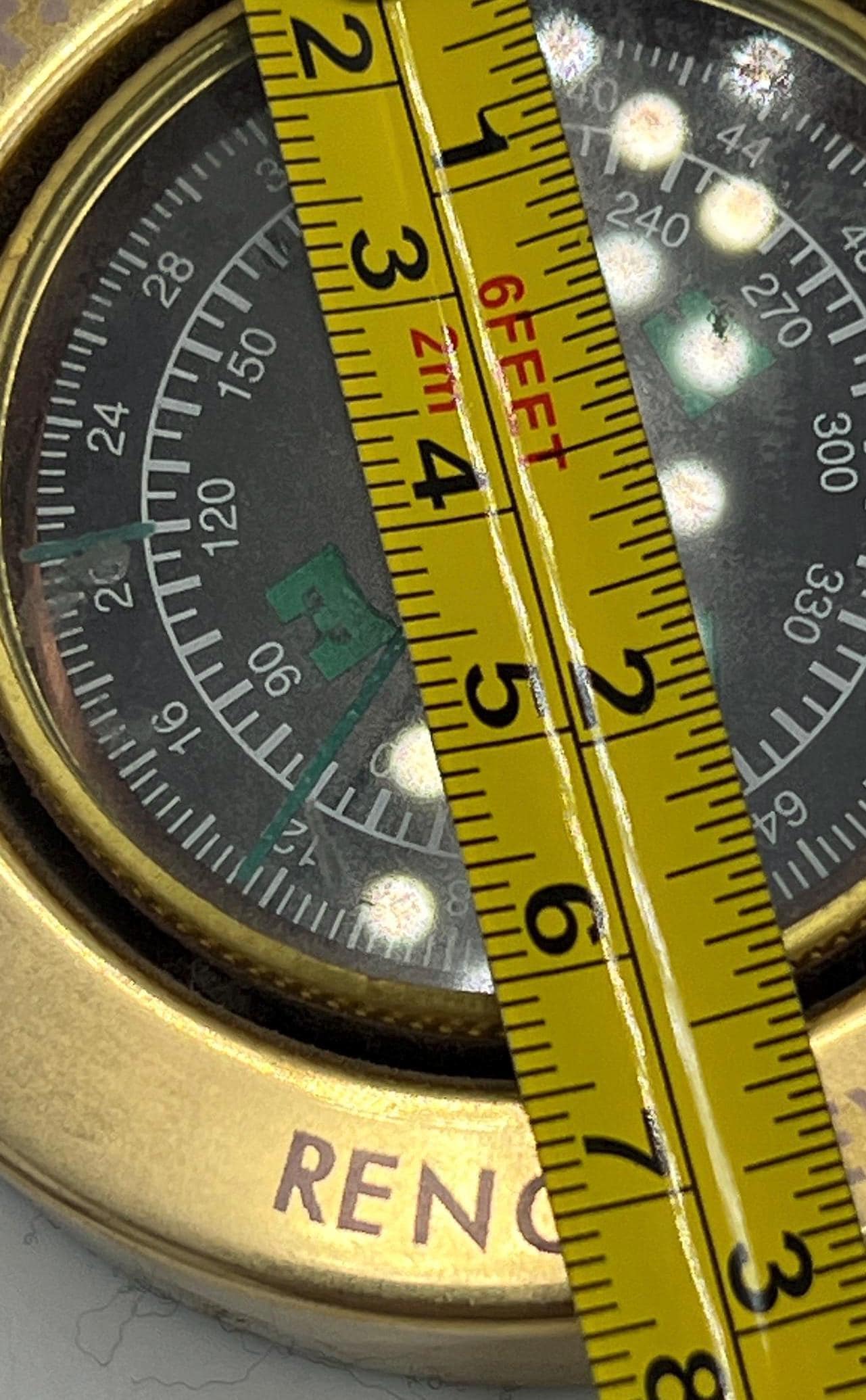 Compass Brass Paperweight