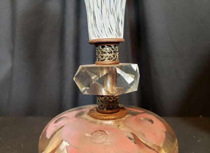 American St. Clair Paperweight Glass Mid Century Modern Lamp 26" H