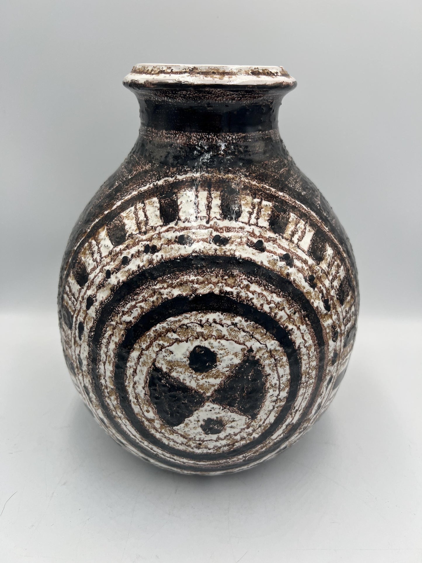 Mid Century Modern Aldo Londi Bitossi Pottery Morocco Vase for Rosenthal Netter