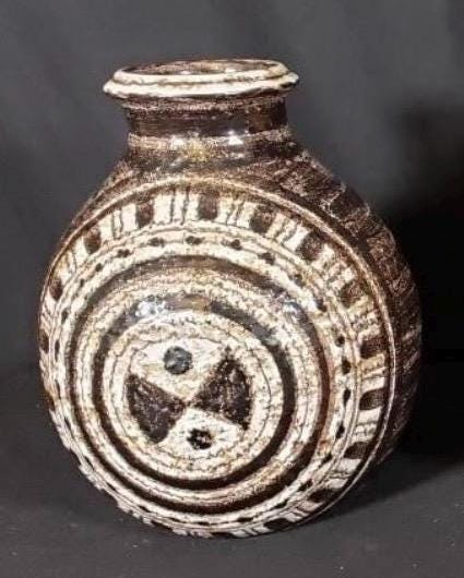 Mid Century Modern Aldo Londi Bitossi Pottery Morocco Vase for Rosenthal Netter