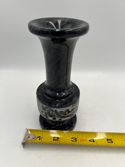 Heavy stone Candlestick Holder Art Pottery