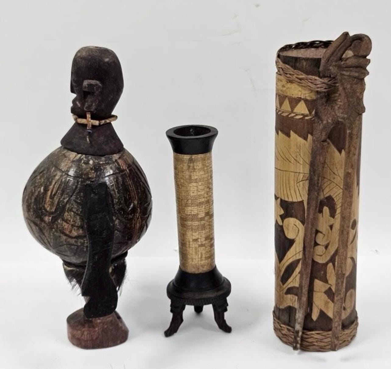 Wood Carved Tribal Items - Both African and Indonesian. Your choice!