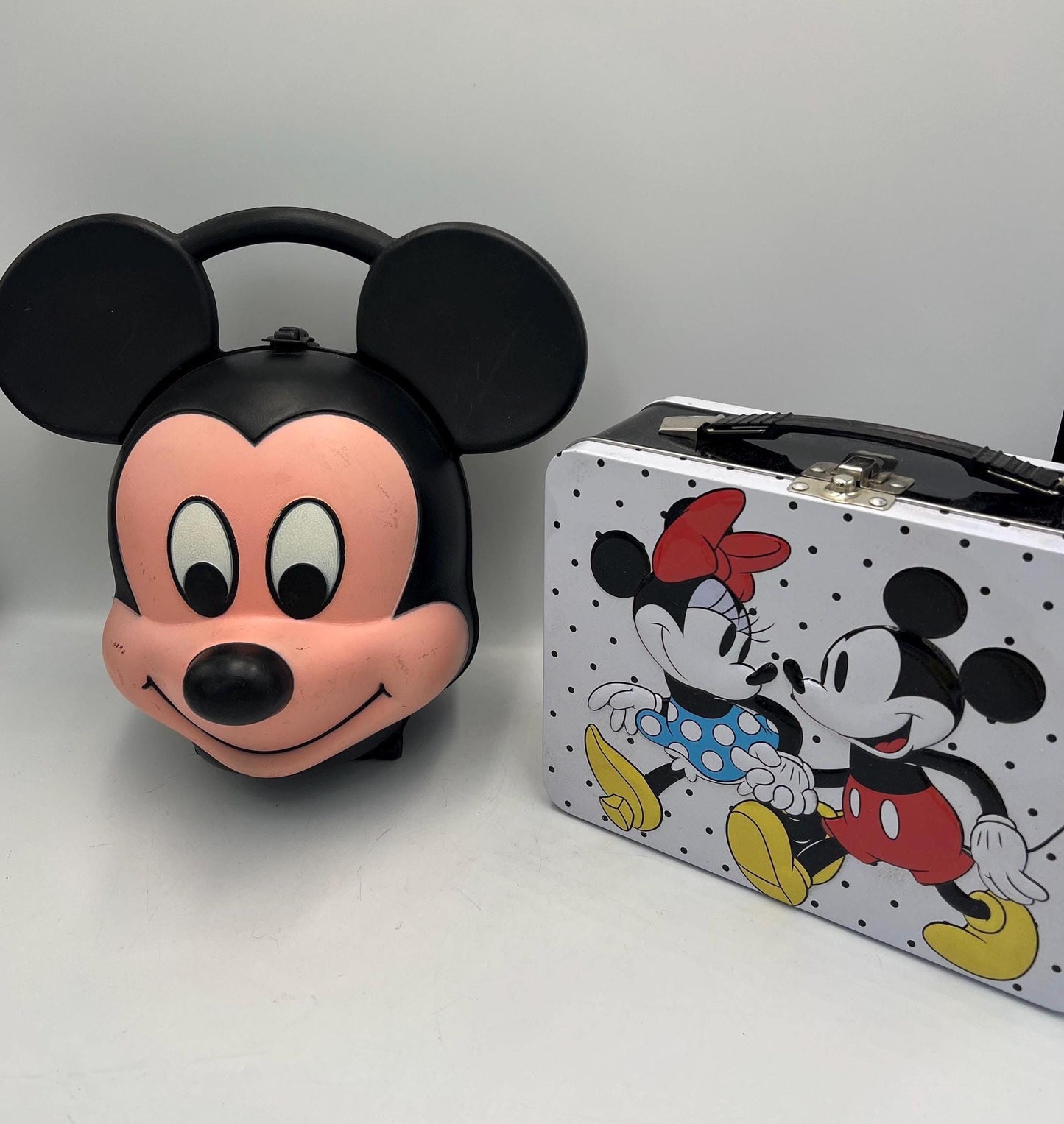 Vintage Aladdin Mickey Mouse Lunchbox with Thermos  Mickey Mouse Head Lunch Kit 80's Disney Thermos Combo Collectible - Sold Individually