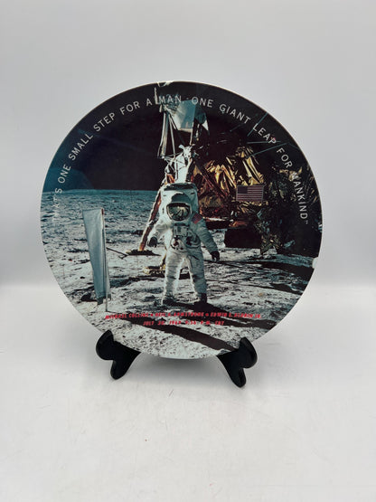 Vintage Plastic Plate Featuring the 1969 Nasa Moon Landing by Texas Ware