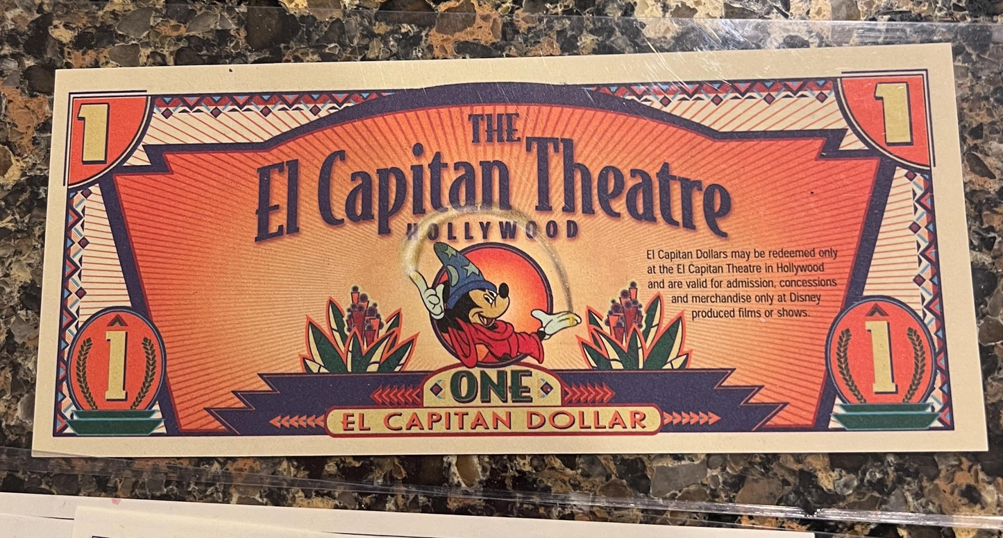 DISNEY Dollars - Huge Variety Available - Ten Dollars - Five - One - Being Sold as Individual Bills