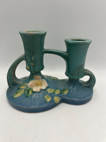 Roseville Blue Candlestick Holders Your Choice