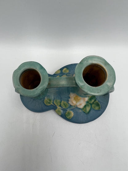 Roseville Blue Candlestick Holders Your Choice