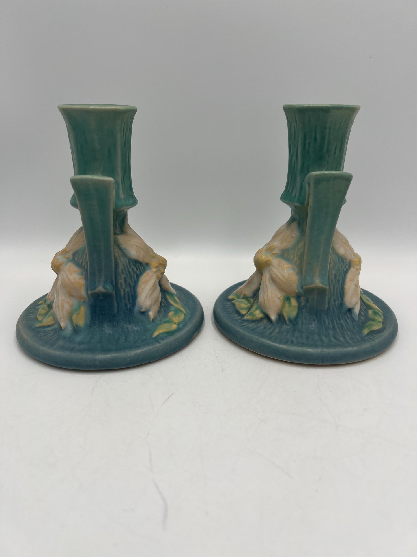 Roseville Blue Candlestick Holders Your Choice