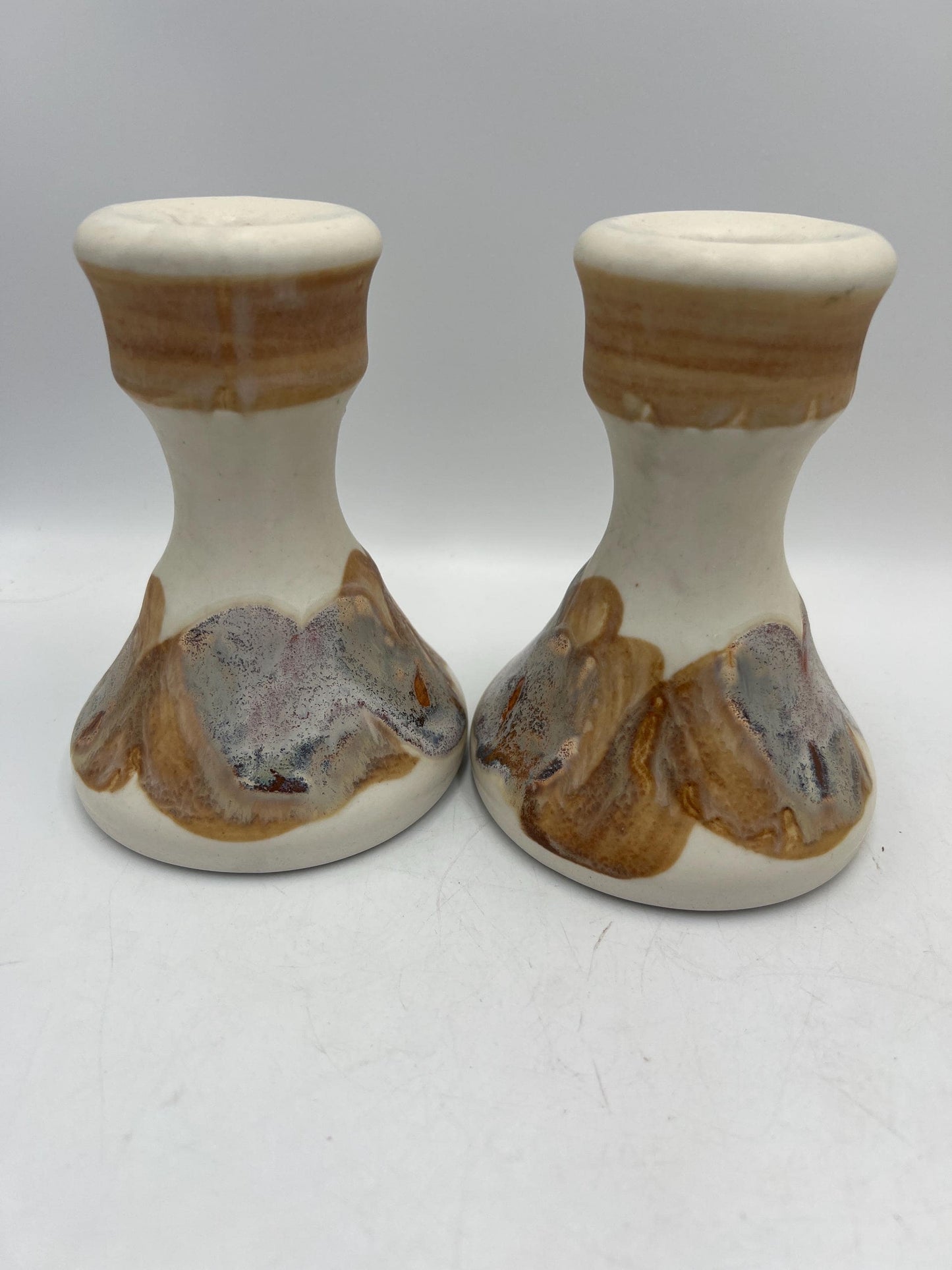 Ceramic Candlestick Holder Signed Art Pottery
